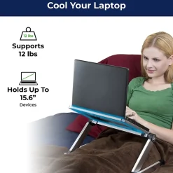 Uncaged Ergonomics WorkEZ Ergonomic Laptop Cooling Stand, Light Silver (WELS)