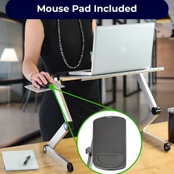 Uncaged Ergonomics WorkEZ Cool Laptop Riser, 18 x 11”, Silver (WECs)