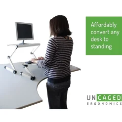Uncaged Ergonomics WorkEZ Standing Desk, Black (WESDB)
