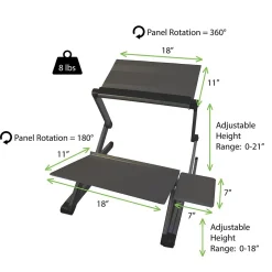 Uncaged Ergonomics WorkEZ Standing Desk, Black (WESDB)