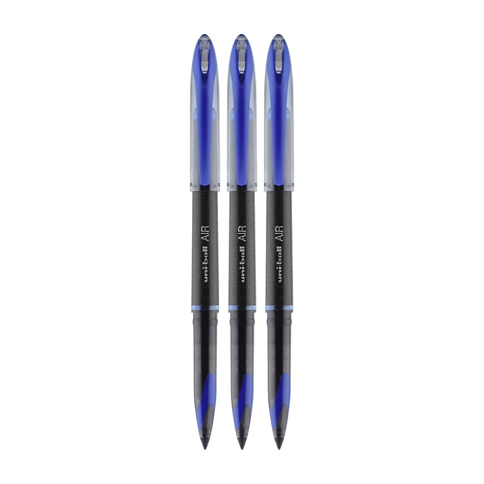 uni AIR Porous Point Pens, Medium Point, 0.7mm, Blue Ink, 3/Pack (1926810)