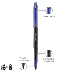 uni AIR Porous Point Pens, Medium Point, 0.7mm, Blue Ink, 12/Pack (1927701)