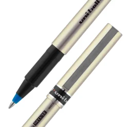 Uni Deluxe Rollerball Pen,Fine Point, Blue Ink, Dozen (60053)