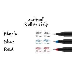 Uni Deluxe Rollerball Pen,Fine Point, Blue Ink, Dozen (60053)