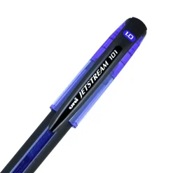 uni Jetstream 101 Ballpoint Pen, Medium Point, 1.0mm, Blue Ink, Dozen (1768012)
