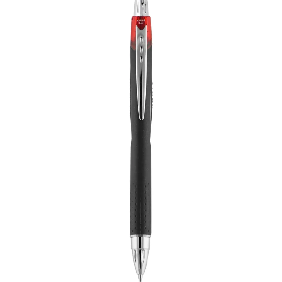 uni Jetstream RT Retractable Ballpoint Pen, Medium Point, 1.0mm, Red Ink, Dozen (73834)