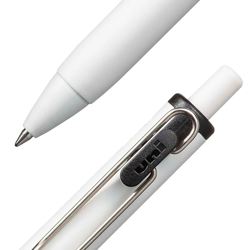 uni one Retractable Gel Pens, Medium Point, 0.7mm, Black/Blue Ink, 5/Pack (70380)