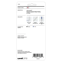 uni one Retractable Gel Pens, Medium Point, 0.7mm, Black/Blue Ink, 5/Pack (70380)