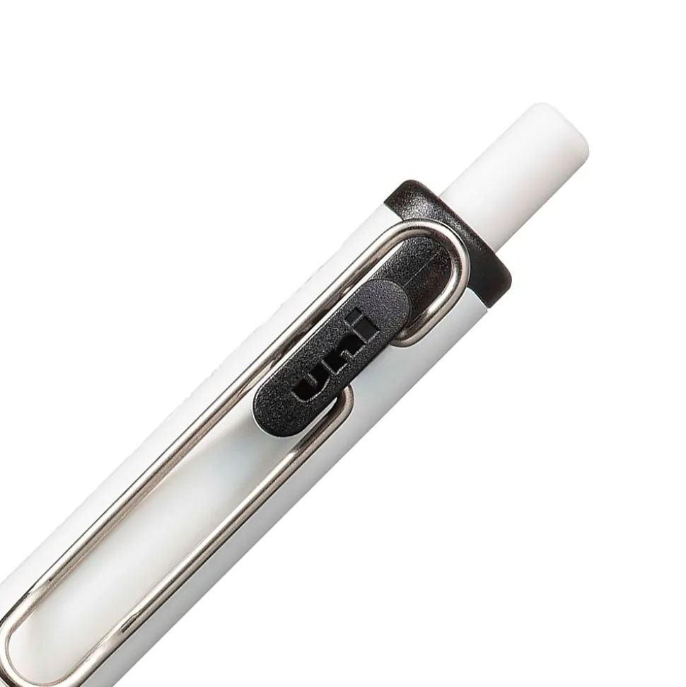 uni one Retractable Gel Pens, Medium Point, 0.7mm, Black/Blue Ink, 5/Pack (70380)