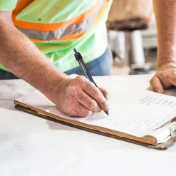 uni Power Tank RT Ballpoint Pens, Medium Point, 1.0mm, Black Ink, 12/Pack (42070)