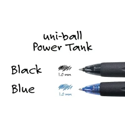 uni Power Tank RT Ballpoint Pens, Medium Point, 1.0mm, Blue Ink, 12/Pack (42071)