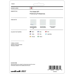 uniball 207 Fashion Retractable Gel Pens, Medium Point, 0.7mm, Assorted Ink, 8/Pack (1739929)