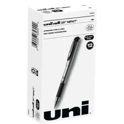 uni-ball 207 Impact Gel Pens, Bold Point, Black Ink, Dozen (65800)
