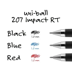 uni-ball 207 Impact RT Gel-Ink Pen Refill, Bold Tip, Blue Ink, 2/Pack (65874PP)