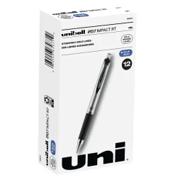 uni-ball 207 Impact RT Retractable Gel Pens, Bold Point, Blue Ink, Dozen (65871)