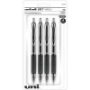 uniball 207 Needle Retractable Gel Pens, Medium Point, 0.7mm, Black Ink, 4/Pack (1738430)