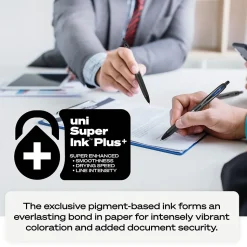 uni-ball 207 Plus+ Retractable Gel Pens, Medium Point, 0.7mm, Black Ink, 4/Pack (70460)