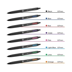 uniball 207 Plus+ Retractable Gel Pens, Medium Point, 0.7mm, Blue Ink, 4/Pack (70457)
