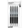 uni-ball 207 Retractable Gel Pens, Micro Point, Black Ink, 4/Pack (61270)