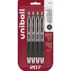 uni-ball 207 Signo RT Retractable Gel Pens, Medium Point, 0.7mm, Black Ink, 4/Pack (33960)