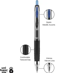 uni-ball 207 Signo RT Retractable Gel Pens, Medium Point, 0.7mm, Blue Ink, 4/Pack (45532PP)