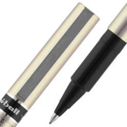 uniball Deluxe Rollerball Pens, Fine Point, 0.7mm, Black Ink (60052)