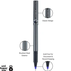 uniball Deluxe Rollerball Pen, Micro Point, 0.5mm, Blue Ink (60027)