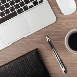 uniball Gel Grip Gel Pens, Medium Point, 0.7mm, Black Ink (65450)