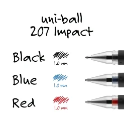 uni-ball Impact Gel-Ink Pen Refill, Bold Tip, Black Ink, 2/Pack (65808PP)
