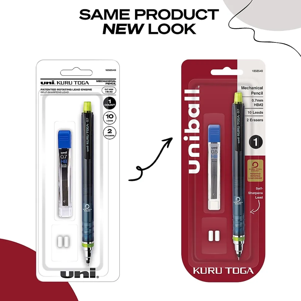 uni-ball Kuru Toga Mechanical Pencil, 0.7mm, #2 Medium Lead (1858549)