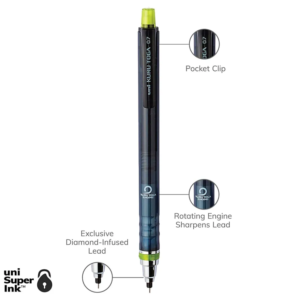 uni-ball Kuru Toga Mechanical Pencil, 0.7mm, #2 Medium Lead (1858549)