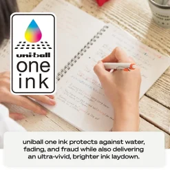 uni-ball one Retractable Gel Pen, Medium Point, 0.7mm, Assorted Ink, 5/Pack (70381)