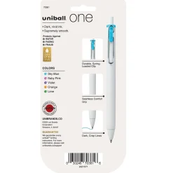 uni-ball one Retractable Gel Pen, Medium Point, 0.7mm, Assorted Ink, 5/Pack (70381)