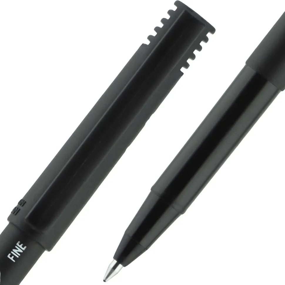 uniball Onyx Rollerball Pens, Fine Point, 0.7mm, Black Ink, Dozen (60143)