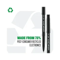 uniball Onyx Rollerball Pens, Fine Point, 0.7mm, Blue Ink, 72/Box (2013568)