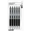 uni-ball Signo 207 Retractable Gel Pen, Fine Point, Black Ink, 5/Pack (1960240)