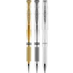 uniball Signo Gel Impact Pens, Bold Point, 1.0mm, Assorted Ink, 3/Pack (1919997)