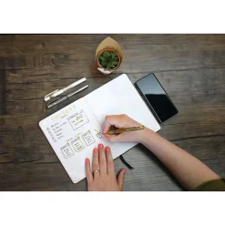 uniball Signo Gel Impact Pens, Bold Point, 1.0mm, Silver Ink (60658)