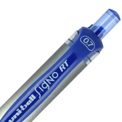 uniball Signo RT Gel Pens, Medium Point, 0.7mm, Blue Ink, Dozen (65941)