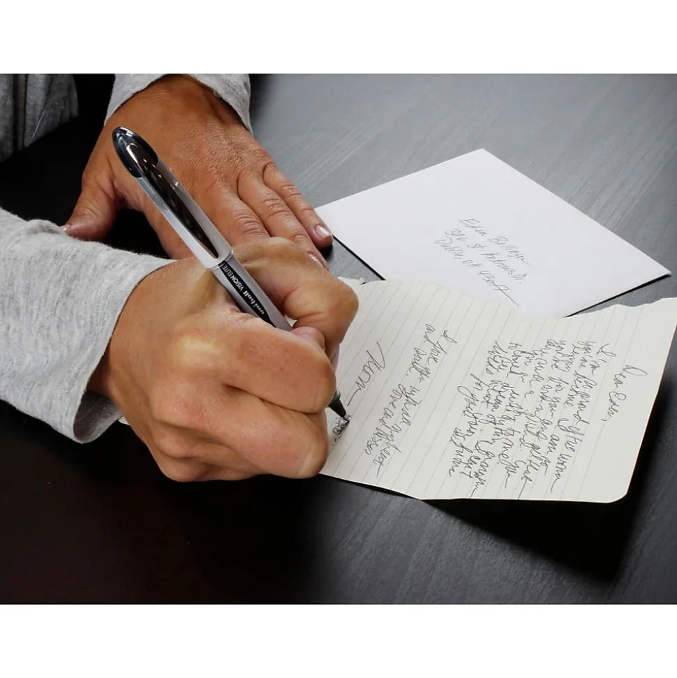 uniball Vision Elite Rollerball Pens, Bold Point, 0.8mm, Purple Ink (69025)