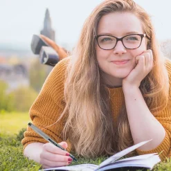 uniball Vision Needle Rollerball Pens, Fine Point, 0.7mm, Blue Ink, Dozen (1734904)