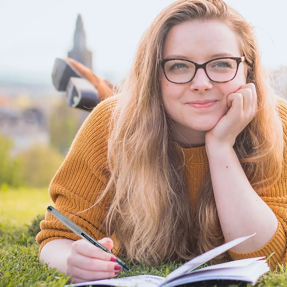 uniball Vision Needle Rollerball Pens, Fine Point, 0.7mm, Black Ink, Dozen (1734903)