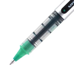 uni-ball Vision Roller Ball Pen, Fine Point, 0.7mm, Green Ink, 12/Pack (60386)
