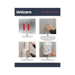 Unicorn Acrylic Wall-Mounted Bathroom Dispenser, Clear (TOP-08500)