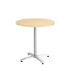 Union & Scale™ Multipurpose 30" Round Natural Maple Laminate Seated Height Silver Base Table (54808)