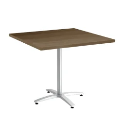 Union & Scale™ Multipurpose 36" Square Pinnacle Laminate Seated Height Silver Base Table (54832)