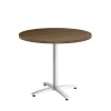 Union & Scale™ Multipurpose 36" Round Pinnacle Laminate Seated Height Silver Base Table (54793)