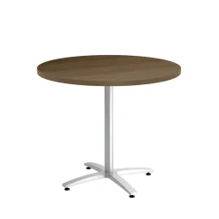 Union & Scale™ Multipurpose 36" Round Pinnacle Laminate Seated Height Silver Base Table (54793)