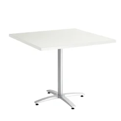 Union & Scale™ Multipurpose 36" Square Silver Mesh Laminate Seated Height Silver Base Table (54824)