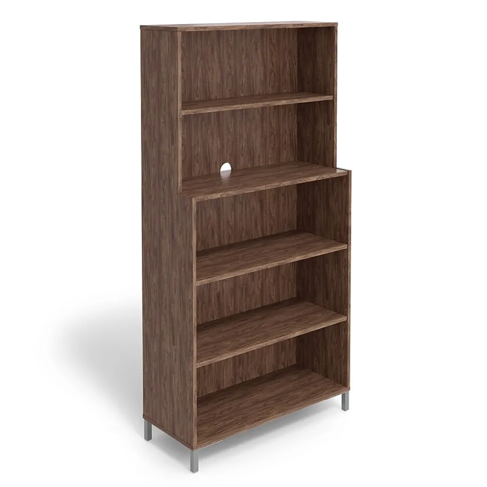 Union & Scale™ Essentials 5 Shelf 72"H Laminate Bookcase, Espresso (UN56975)
